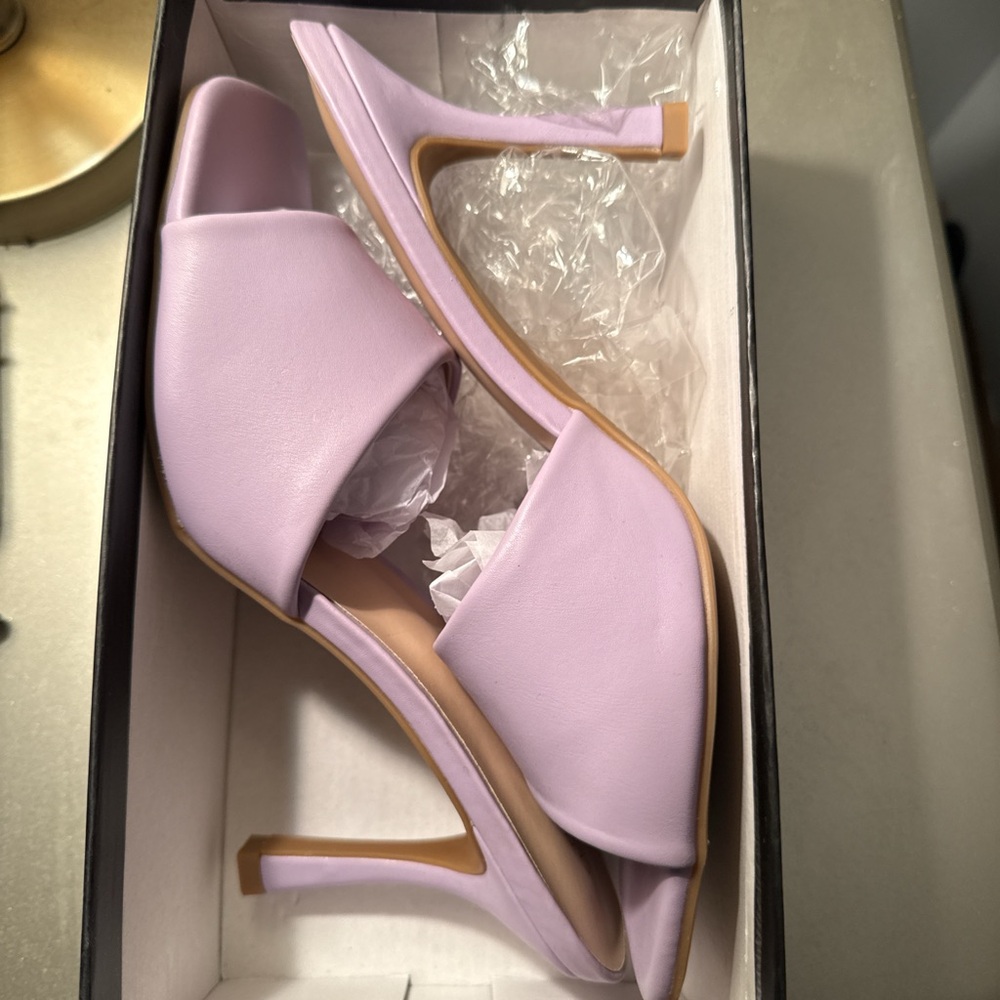 Fashion Nova Lilac Open-Toe Heels